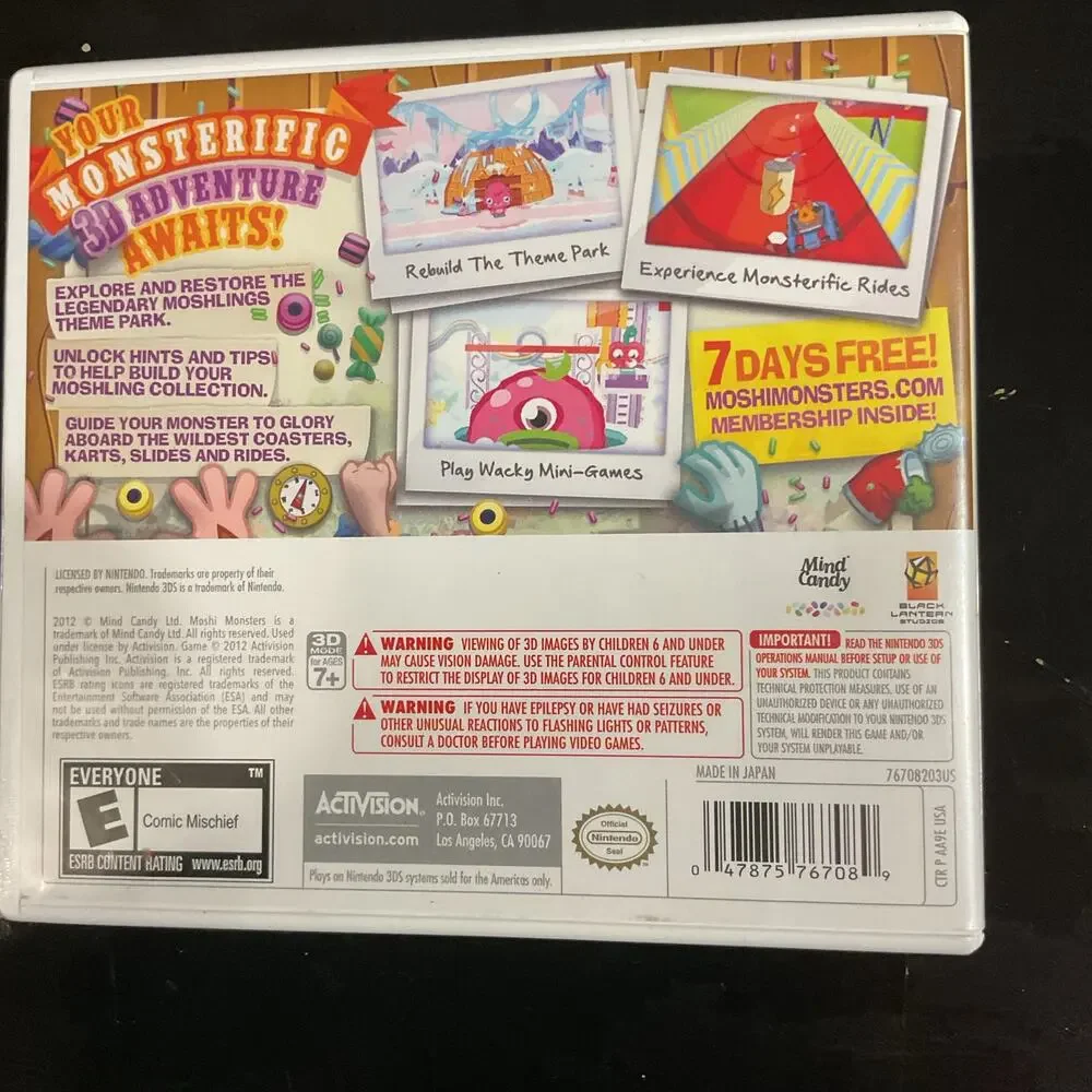 Nintendo moshi monsters
